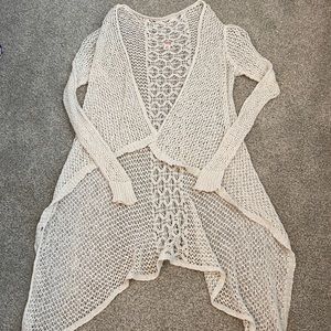 White Open Cardigan